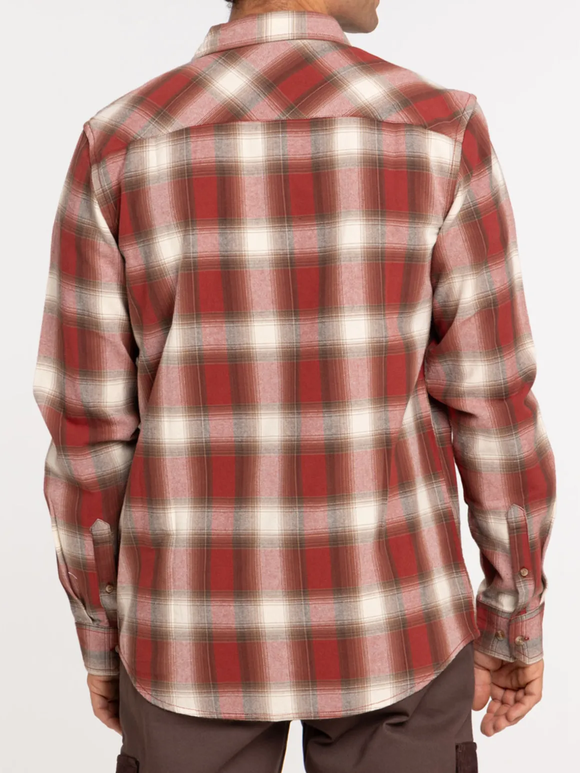 Chemise à carreaux terracotta homme
