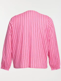 Chemise à rayures grande taille femme