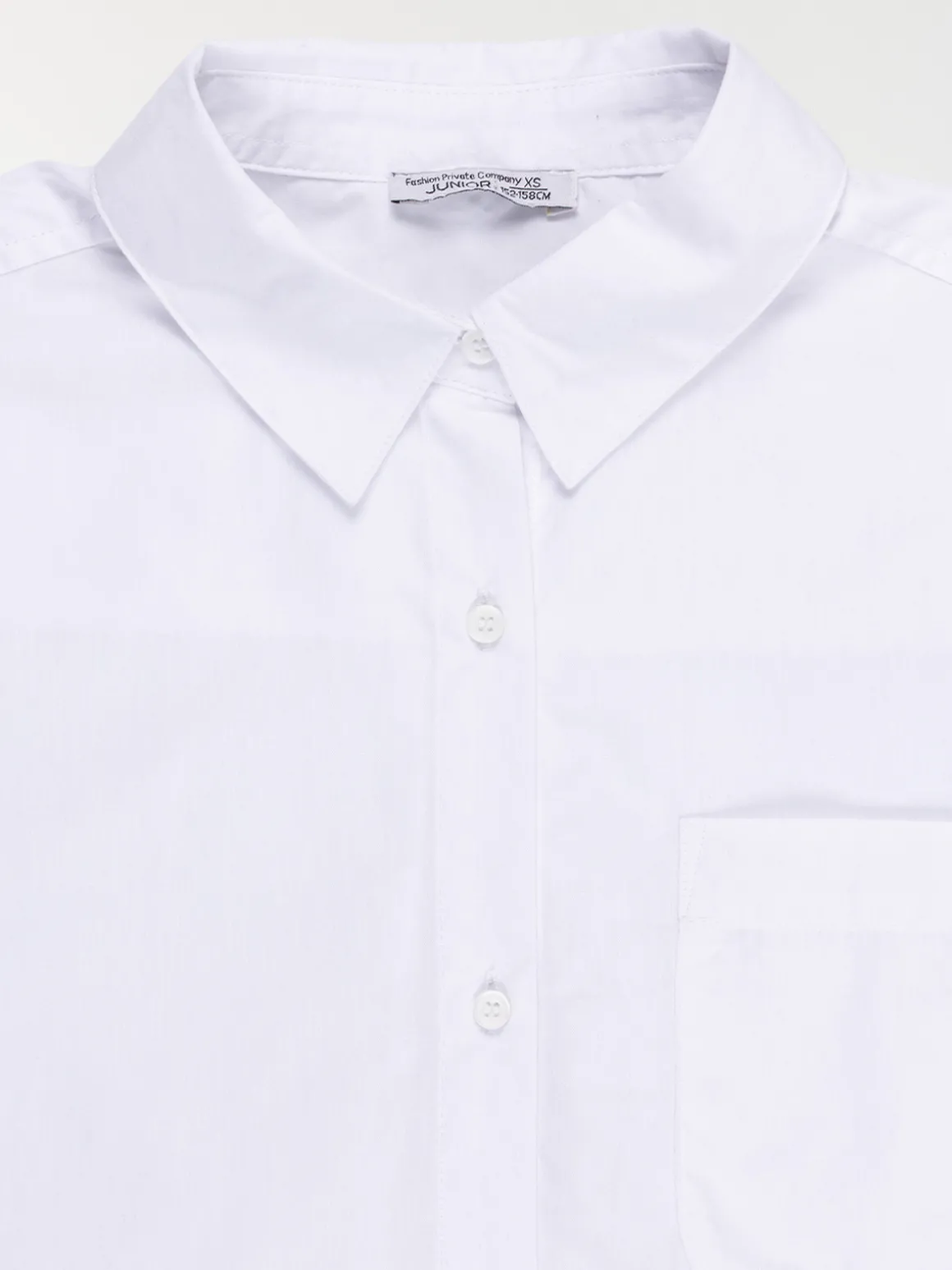 Chemise basique blanche fille (XXS-M)
