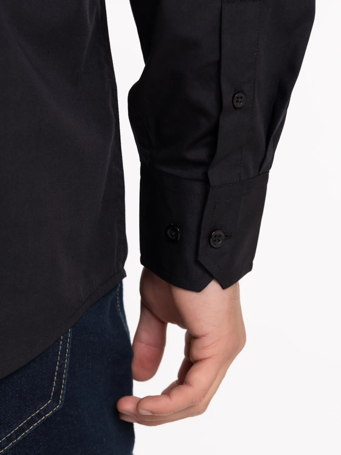Chemise basique noire homme