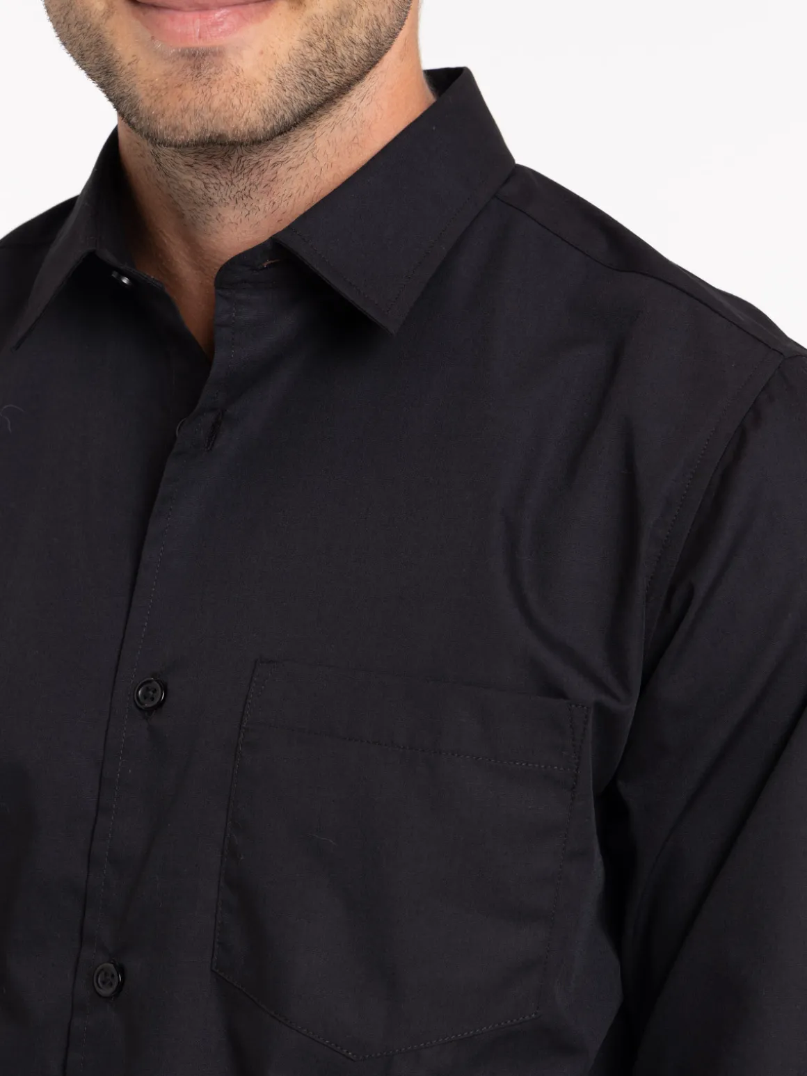 Chemise basique noire homme