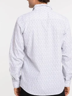 Chemise blanche fleurie homme