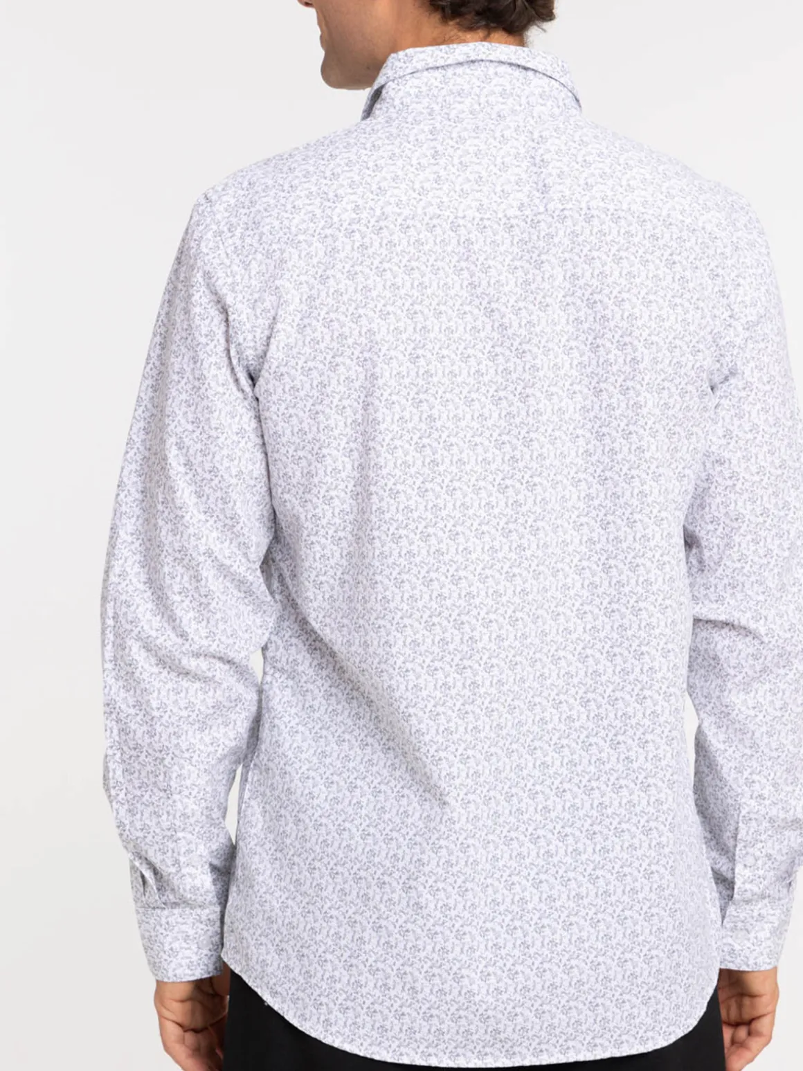Chemise blanche fleurie homme