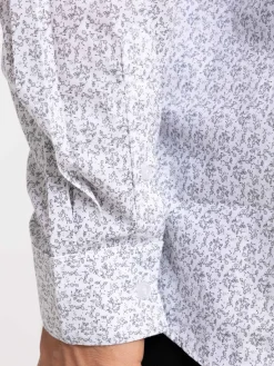 Chemise blanche fleurie homme