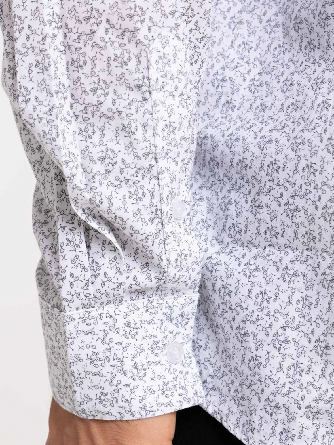 Chemise blanche fleurie homme