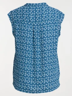 Chemise bleu paon grande taille femme