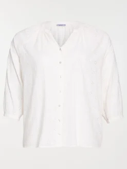 Chemise brodée grande taille femme