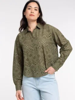 Chemise broderie anglaise femme