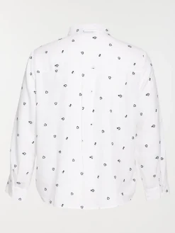 Chemise coeur brodé grande taille femme
