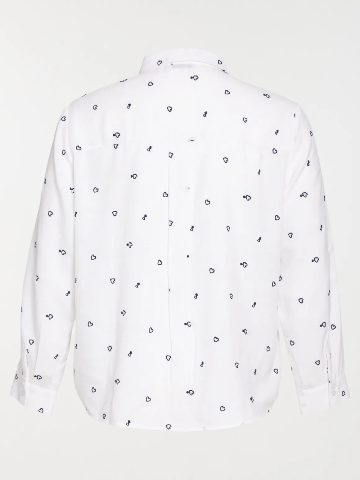 Chemise coeur brodé grande taille femme