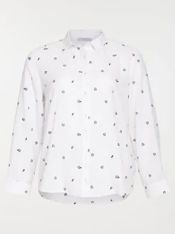 Chemise coeur brodé grande taille femme