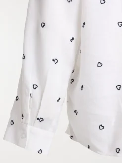 Chemise coeur brodé grande taille femme