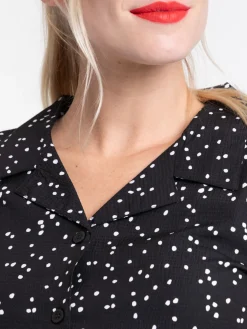 Chemise col pyjama femme