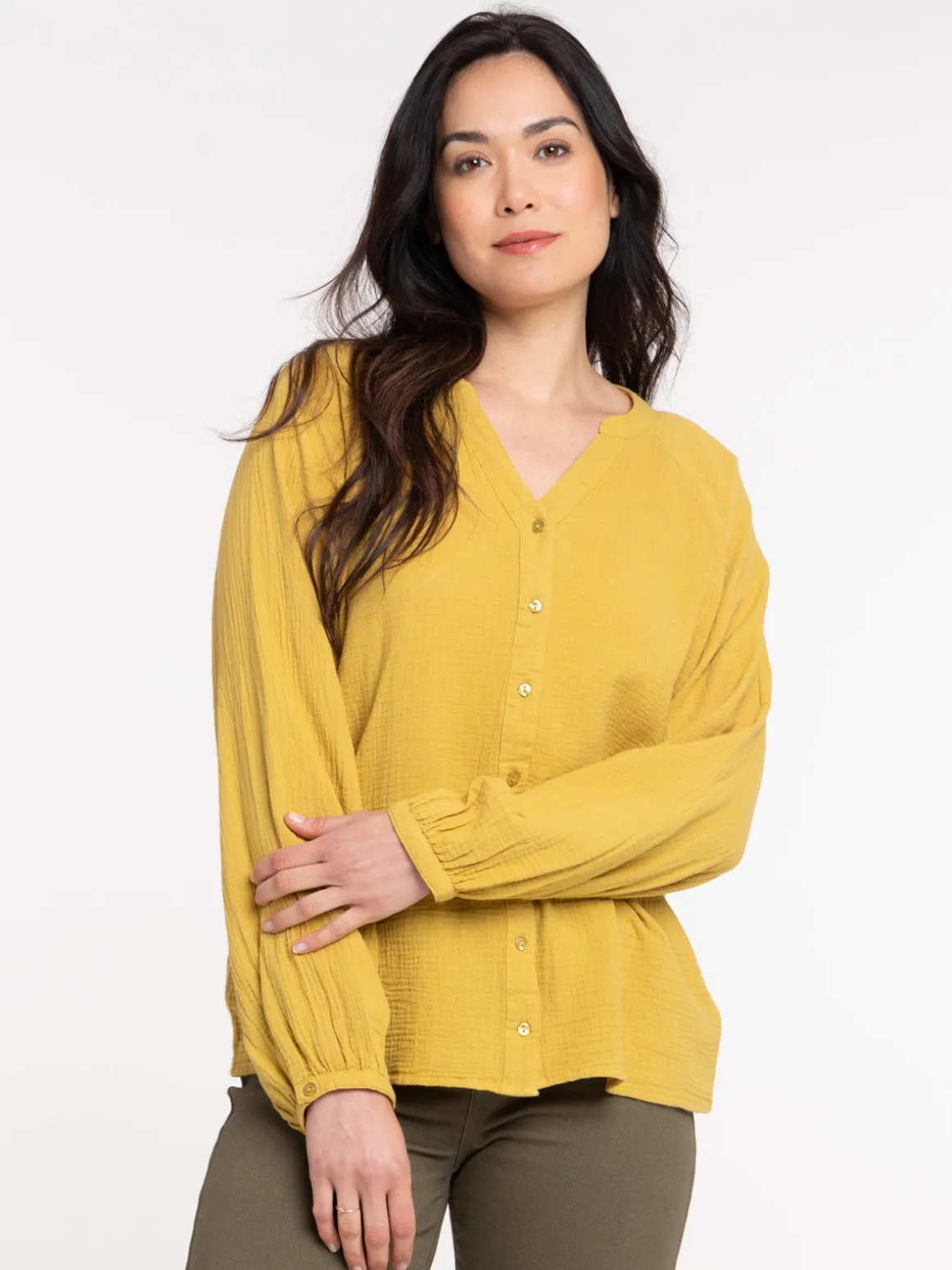 Chemise col tunisien olivette femme