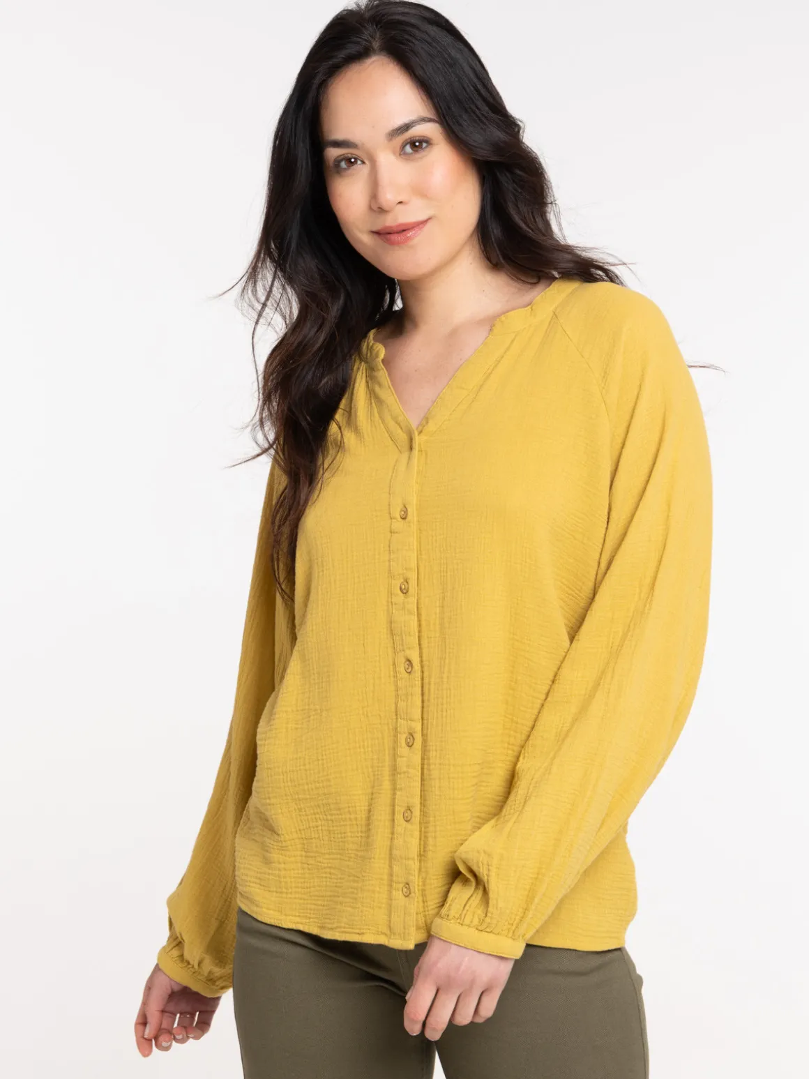 Chemise col tunisien olivette femme