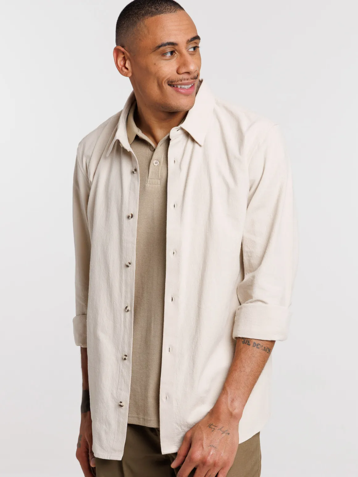 Chemise coloris lin homme