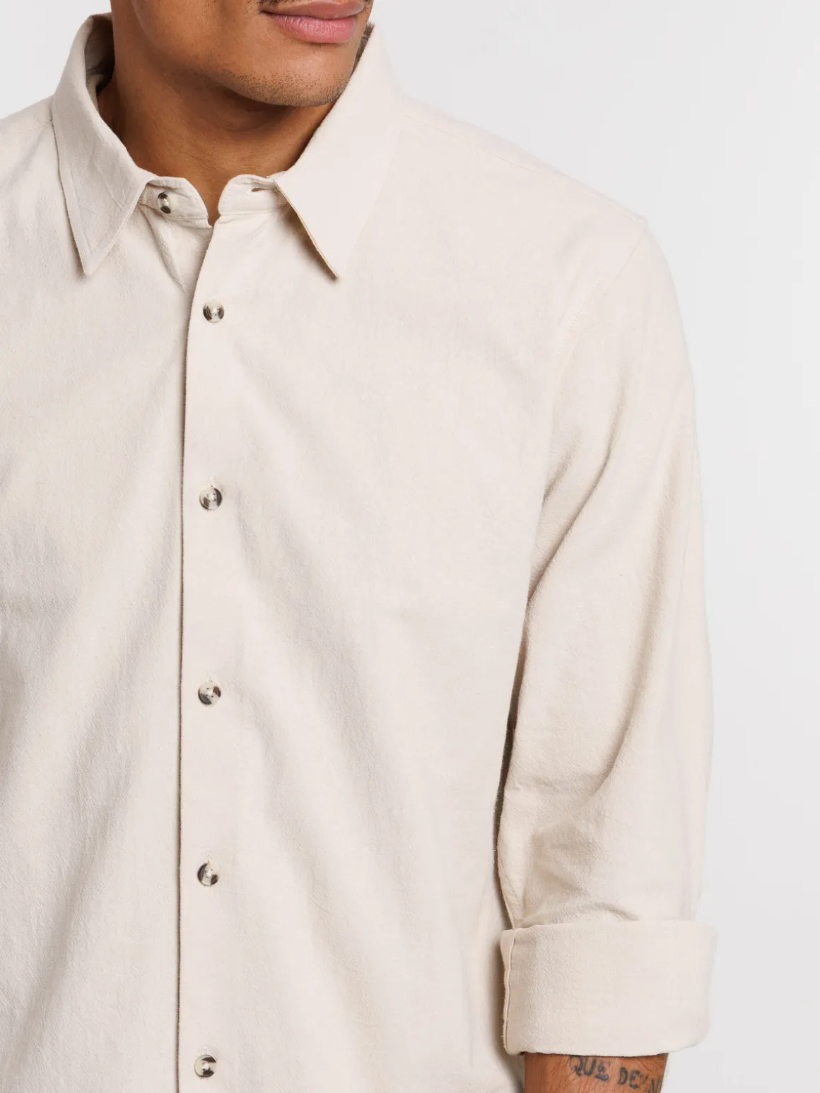 Chemise coloris lin homme