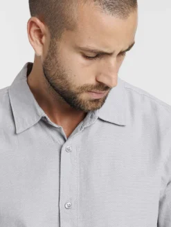 Chemise coton coloris neutre homme