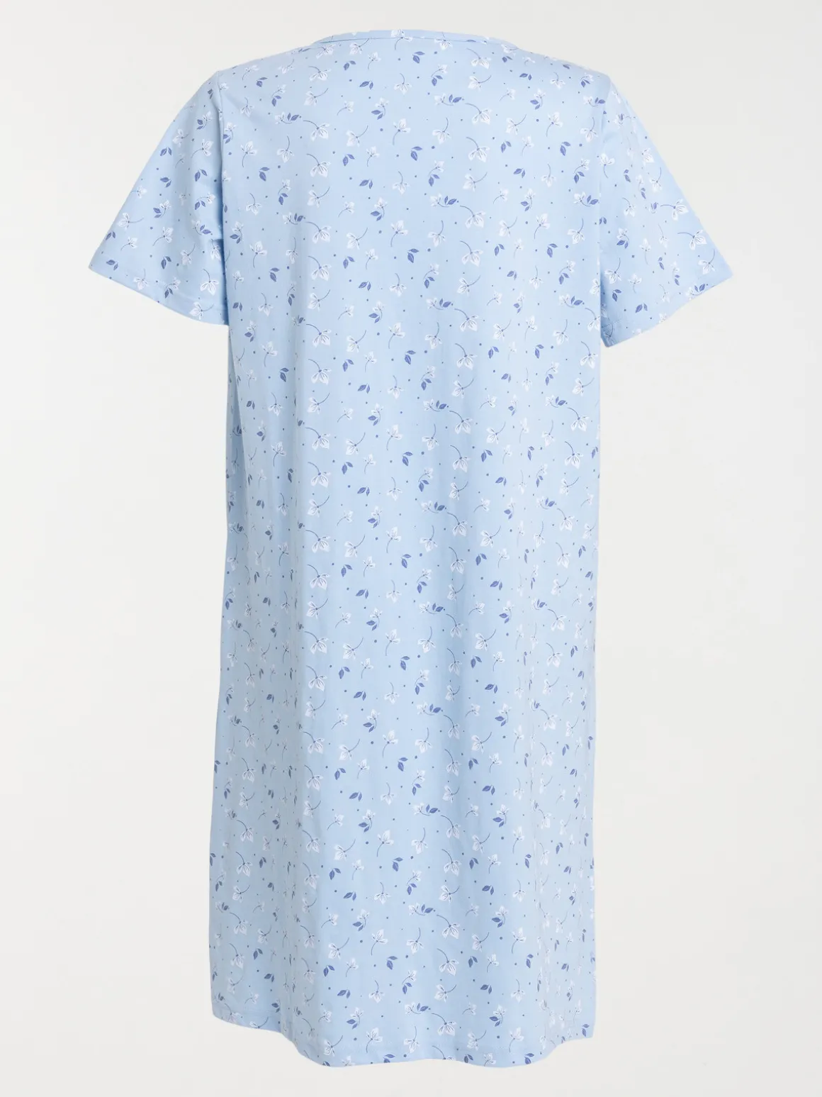 Chemise de nuit bleue fleurie femme