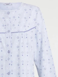 Chemise de nuit boutonné imprimé femme