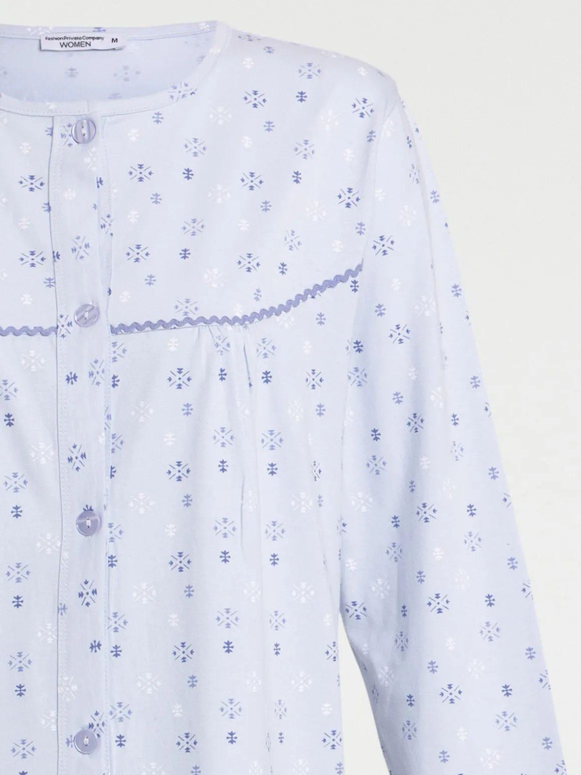Chemise de nuit boutonné imprimé femme