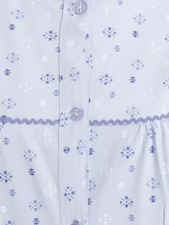 Chemise de nuit boutonné imprimé femme