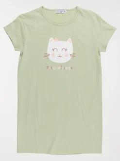 Chemise de nuit chat fille (3-12A)