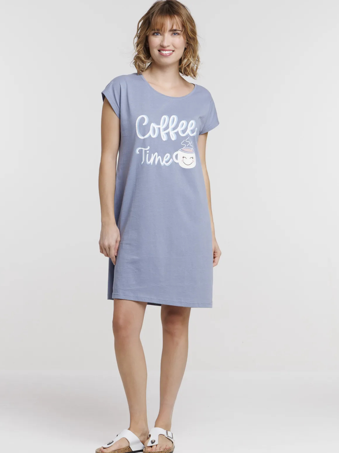 Chemise de nuit coffee time femme