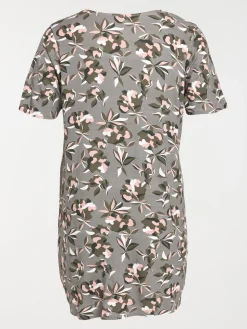 Chemise de nuit fleurie femme