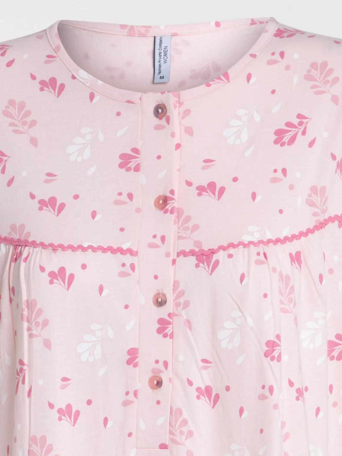 Chemise de nuit fleurie rose femme
