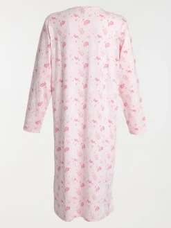 Chemise de nuit fleurie rose femme