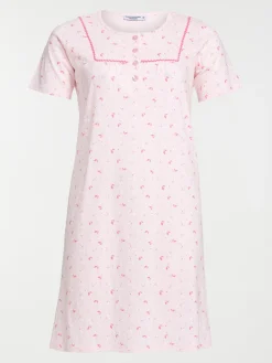 Chemise de nuit floral rose femme