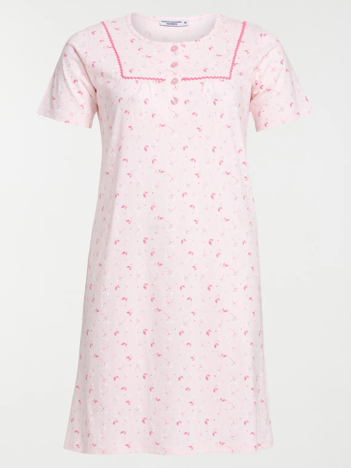 Chemise de nuit floral rose femme