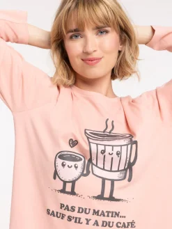 Chemise de nuit tasses de café femme