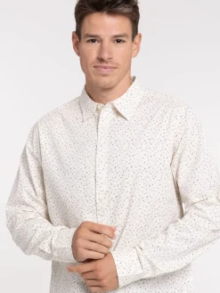 Chemise fleurs manches longues homme