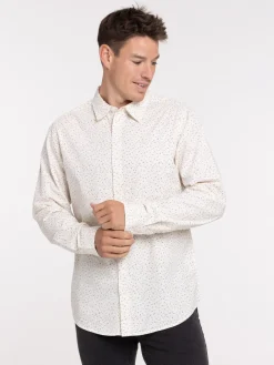 Chemise fleurs manches longues homme