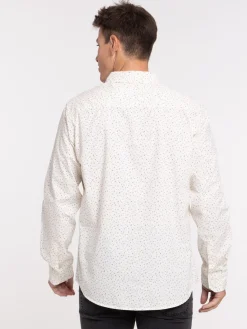 Chemise fleurs manches longues homme