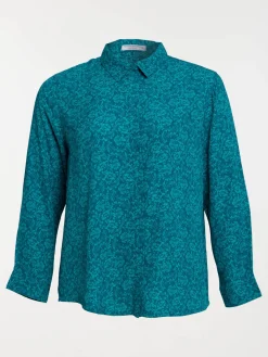 Chemise florale grande taille femme