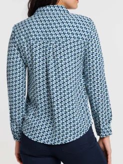 Chemise graphique denim stone femme