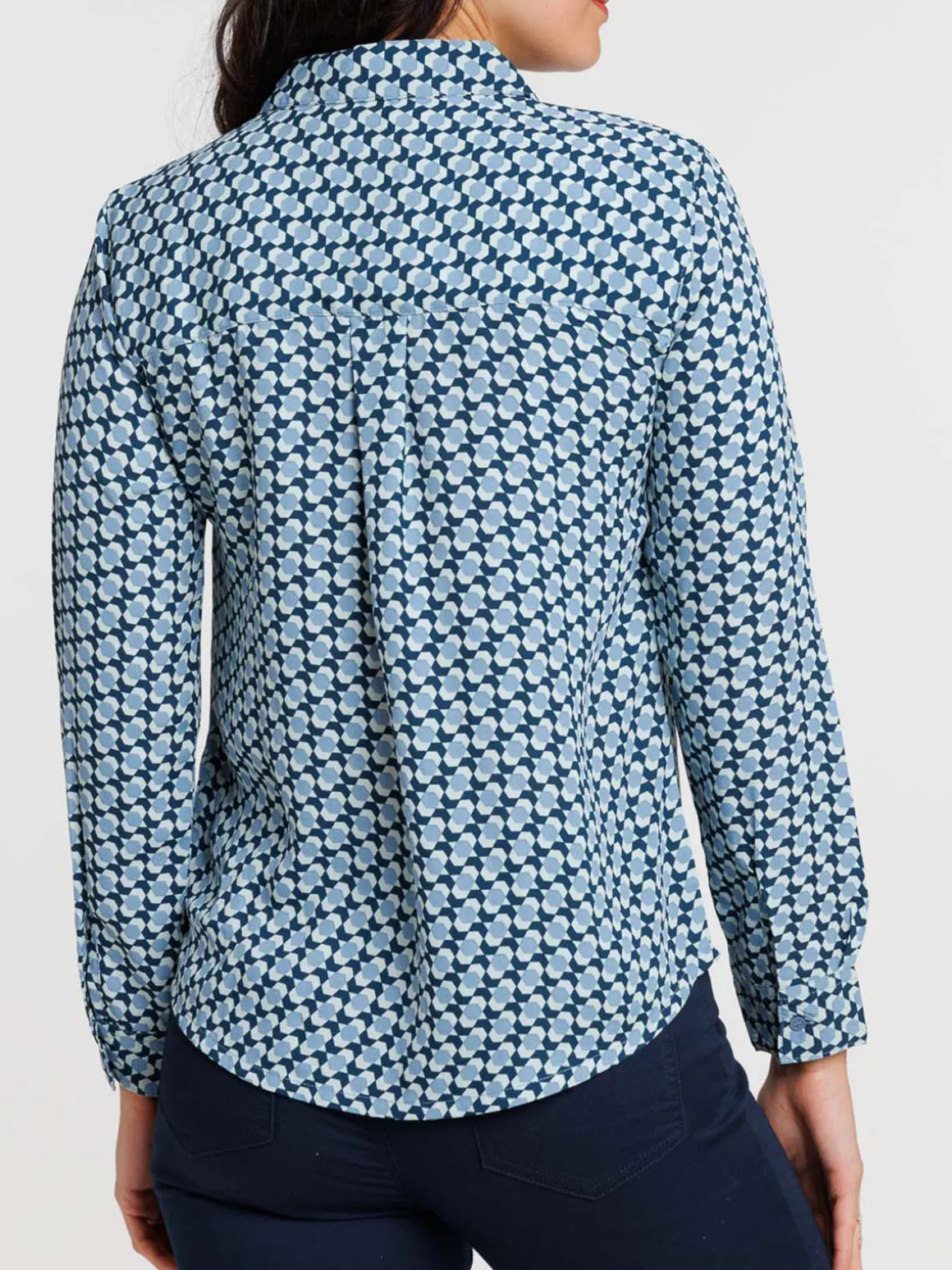 Chemise graphique denim stone femme