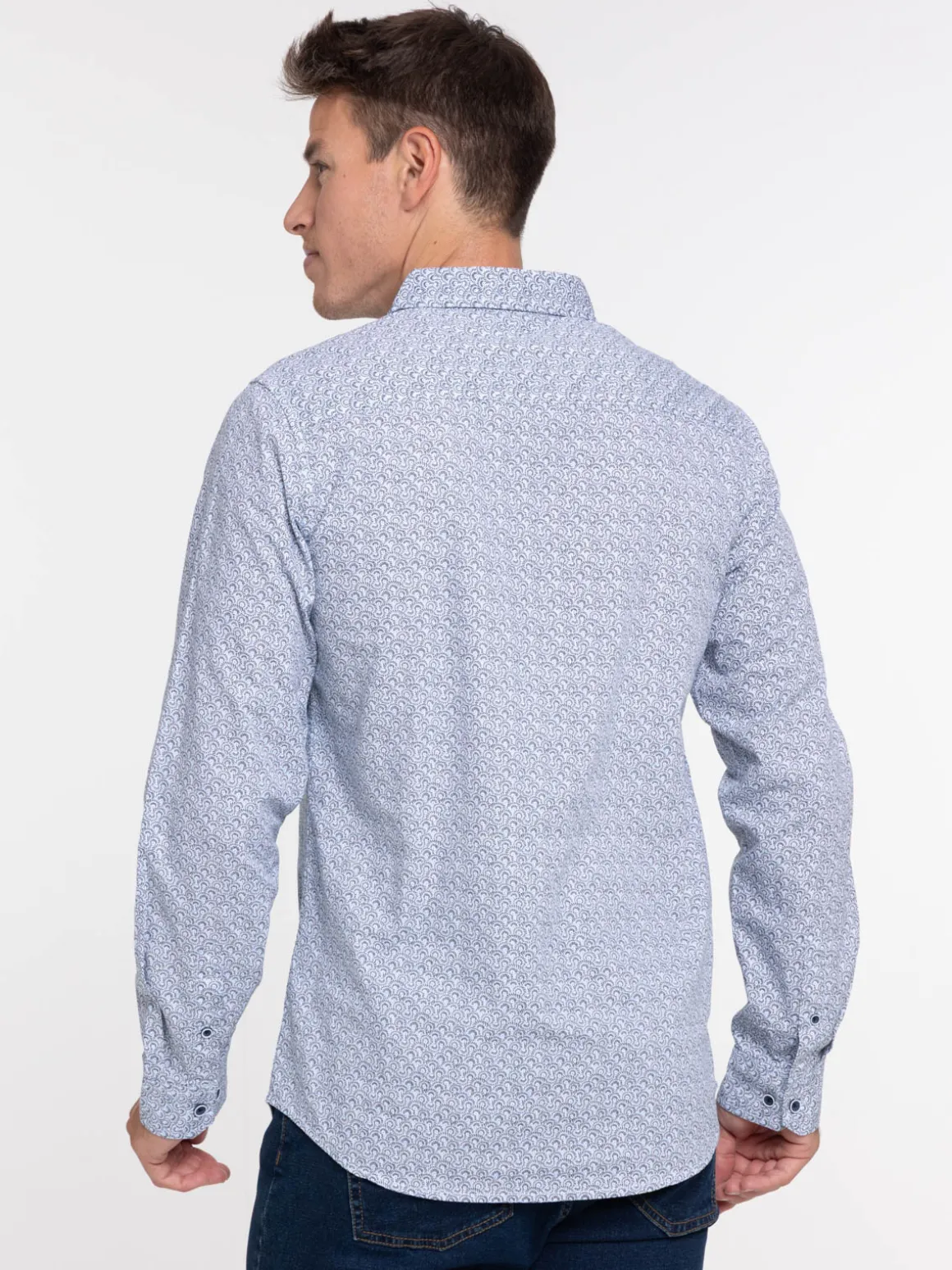 Chemise graphique manches longues homme