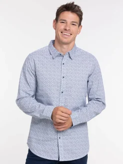 Chemise graphique manches longues homme