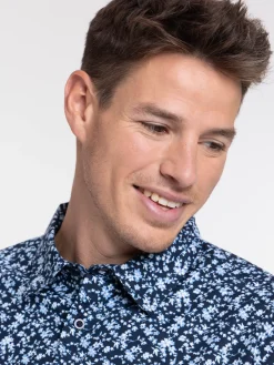 Chemise homme fleurie manches longues