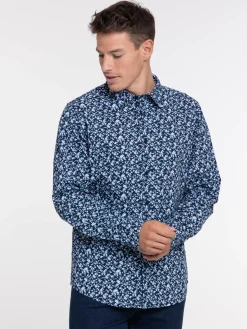 Chemise homme fleurie manches longues
