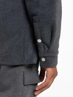 Chemise homme gris anthracite chiné