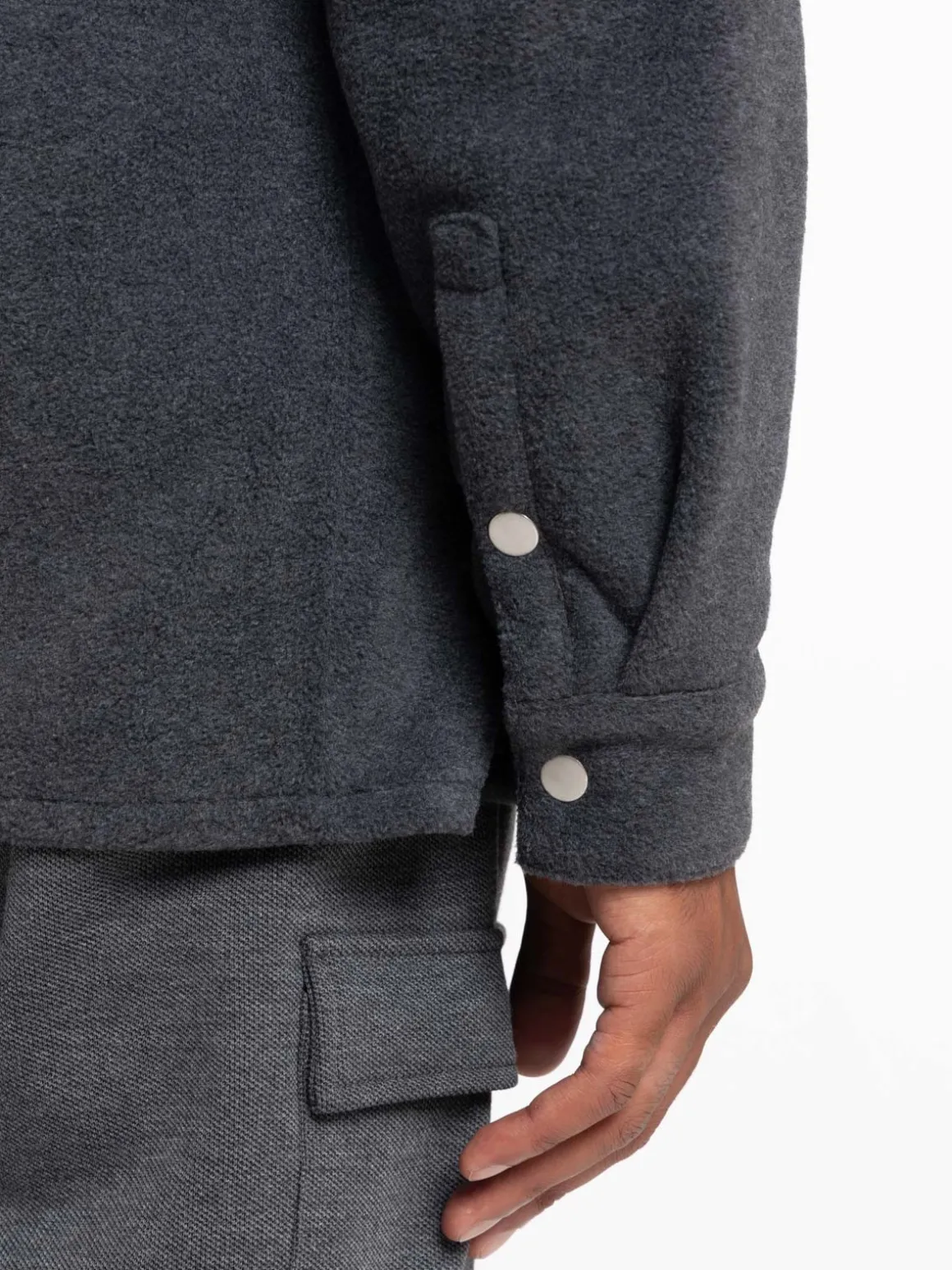 Chemise homme gris anthracite chiné