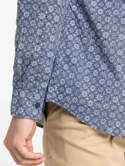 Chemise homme imprimée marine navy