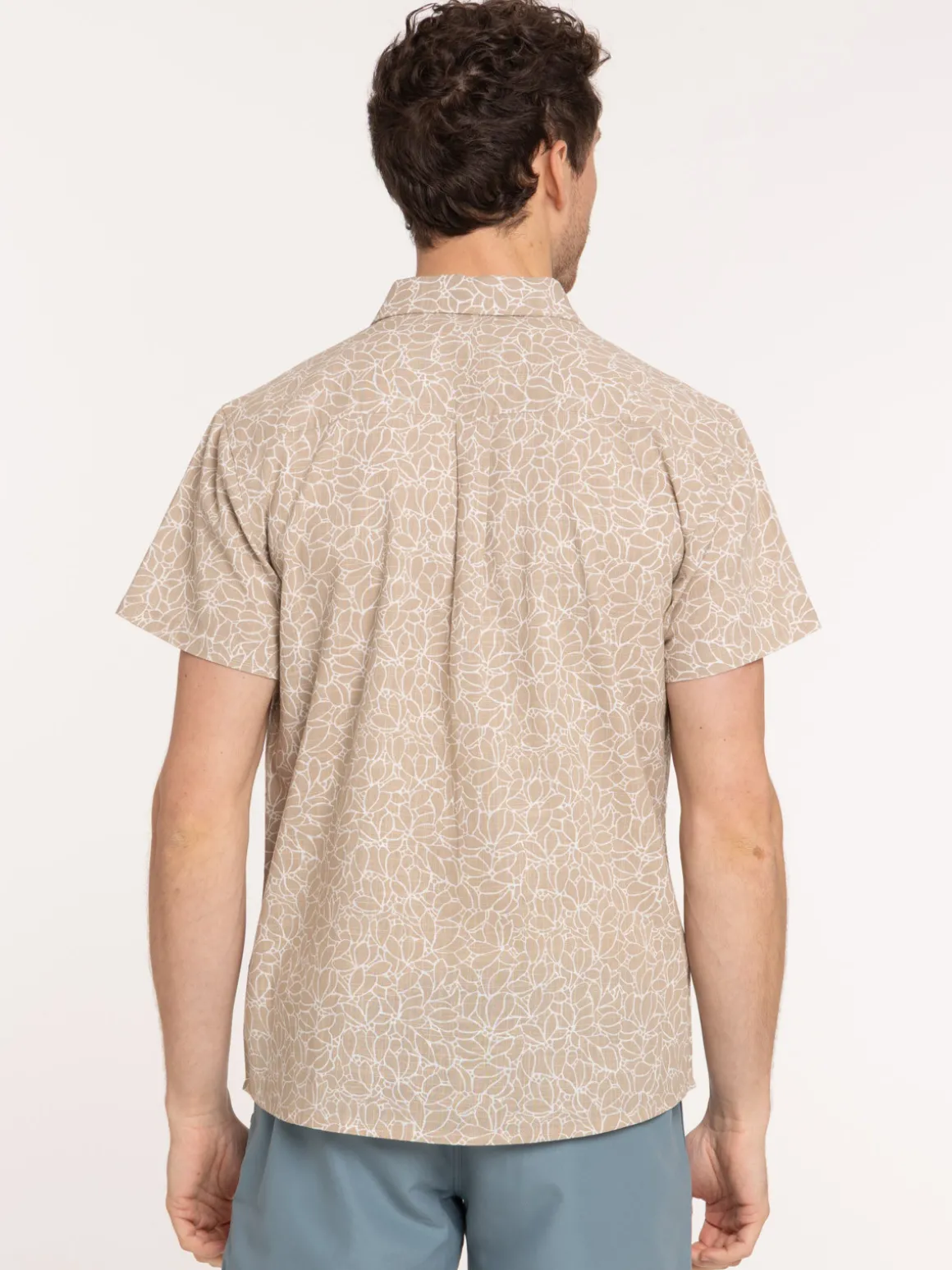 Chemise homme imprimée taupe