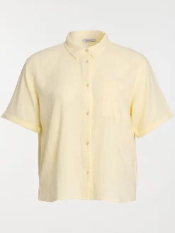 Chemise jaune grande taille femme