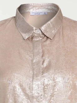 Chemise lamée grande taille femme